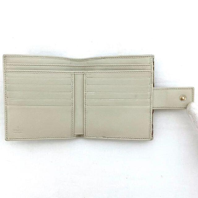 グッチ ダブルホック 財布 ベージュ ホワイト 美品 5
