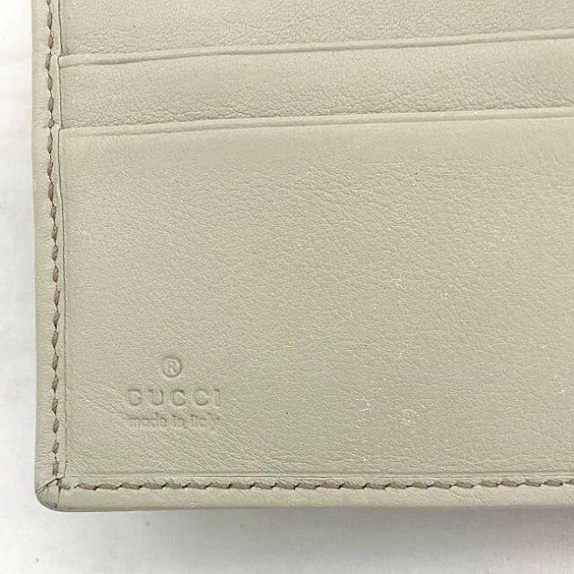グッチ ダブルホック 財布 ベージュ ホワイト 美品 7