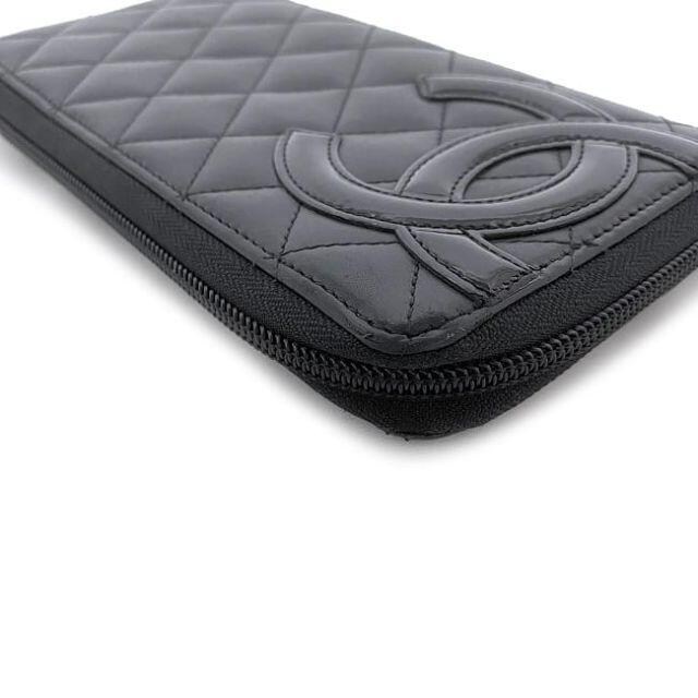 CHANEL - シャネル ラウンドファスナー 長財布 ブラック 中古の通販 by
