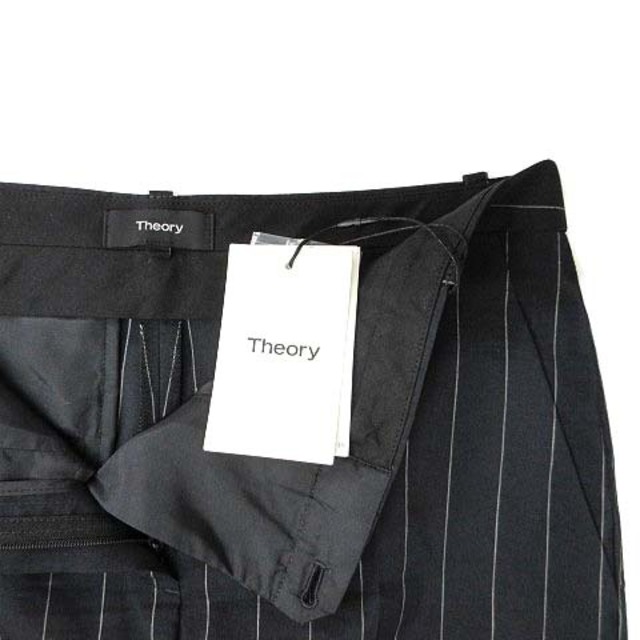 新品 theory 濃紺ストラップパンツ 00