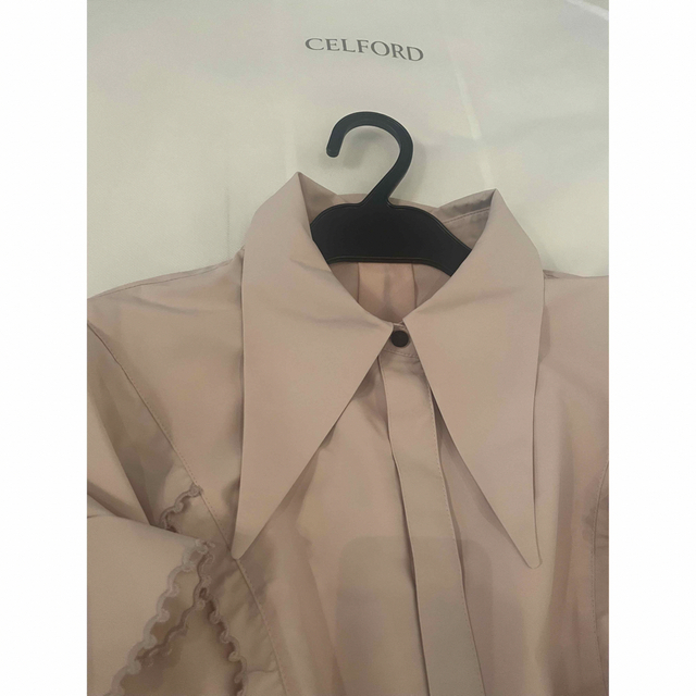 セルフォード【美香×CELFORD】ラッフルスリーブプリーツワンピース 36 レディースのワンピース(ロングワンピース/マキシワンピース)の商品写真