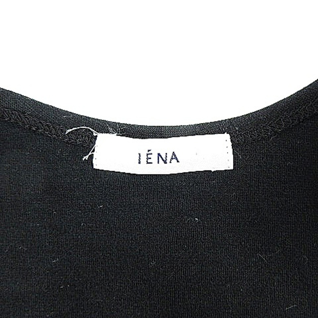 IENA(イエナ)のイエナ ワンピース ひざ丈 ノースリーブ クルーネック 切替 ギャザー 無地 黒 レディースのワンピース(ひざ丈ワンピース)の商品写真