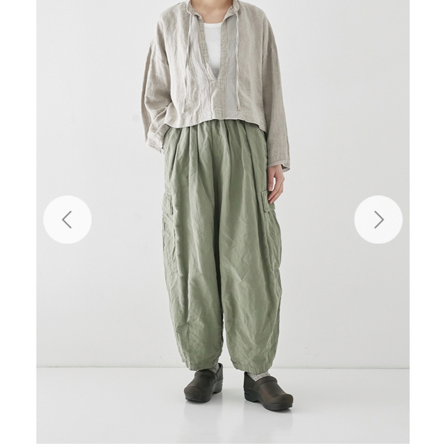 nest Robe - ネストローブ コットンリネン コクーンカーゴパンツ new