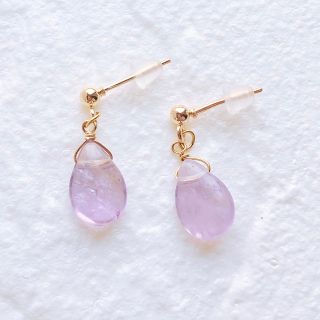 【ひとしずくアメジスト】ピアス・イヤリング(ピアス)