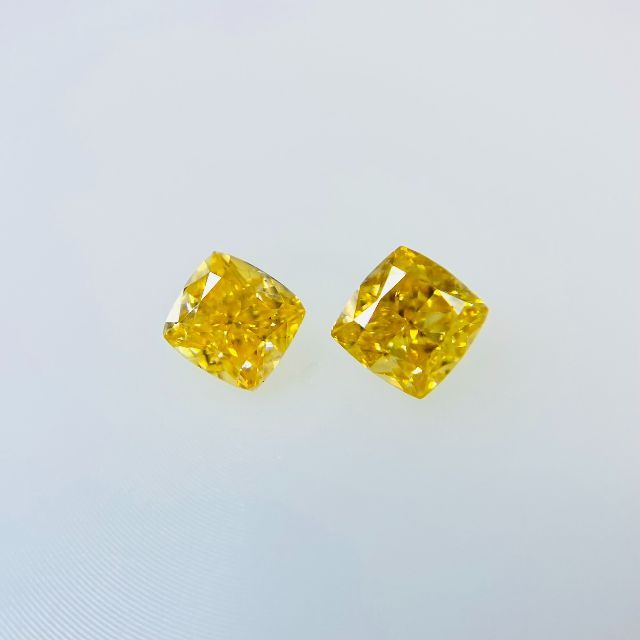 FANCY INTENSR ORANGY YELLOW0.141&0.123ct レディースのアクセサリー(その他)の商品写真