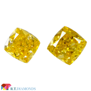 FANCY INTENSR ORANGY YELLOW0.141&0.123ct(その他)