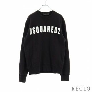 【ドンドン見直し】美品●19SS DSQUARED2 ディースクエアード S74GU0306 ロゴプリント スウェットシャツ ブラック M イタリア製 正規品