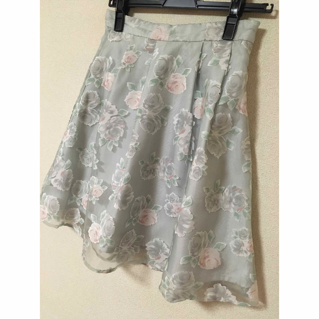 ♡ 花柄 オーガンジー スカート ♡ レディースのスカート(ひざ丈スカート)の商品写真