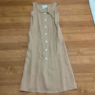 マックスマーラ(Max Mara)の美品　MaxMara 麻ロングワンピース (ロングワンピース/マキシワンピース)