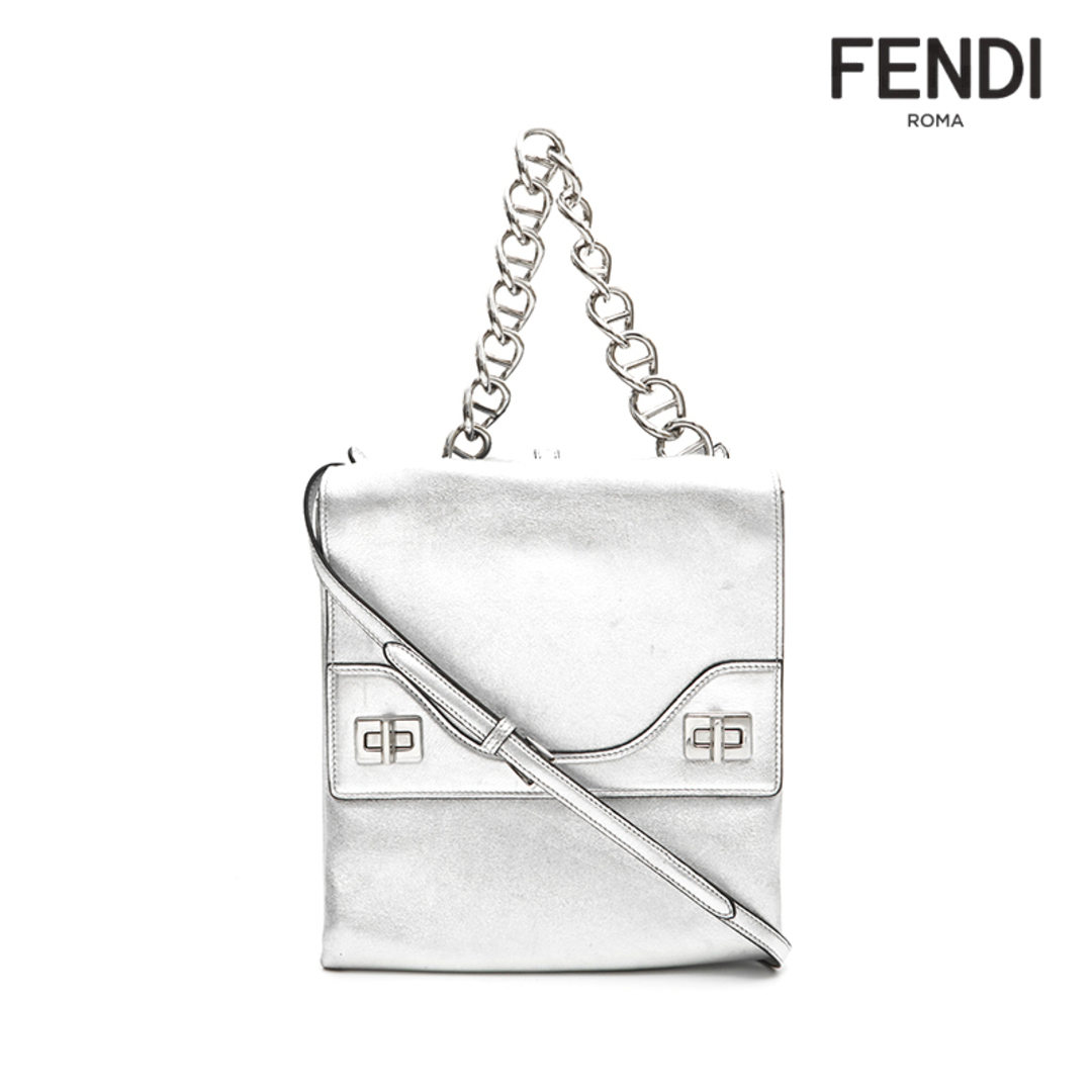 フェンディ FENDI ターンロック 2way ハンド ショルダーバッグ