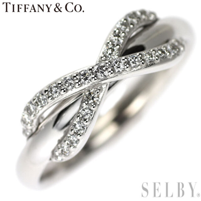 訳あり】 ティファニー Co.  Tiffany K18WG インフィニティ リング ダイヤモンド リング(指輪) 