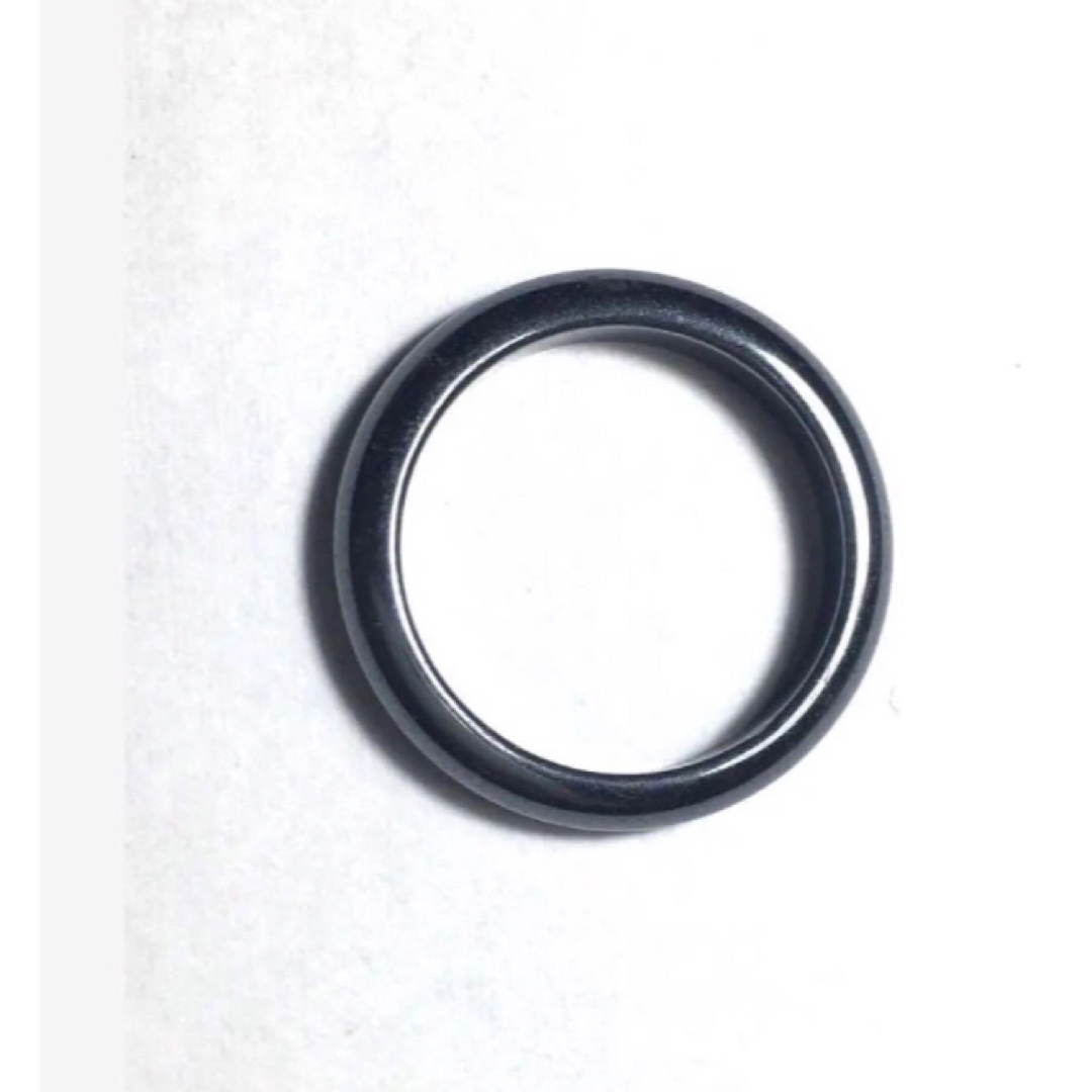 ヘマタイト リング  サイズ#14  幅4㎜ 天然石 指輪 レディースのアクセサリー(リング(指輪))の商品写真