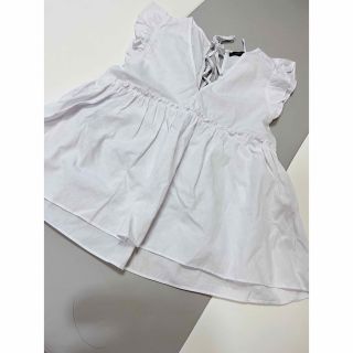 ザラ(ZARA)のバックリボン　フリル　ノースリーブ　ZARA(シャツ/ブラウス(半袖/袖なし))