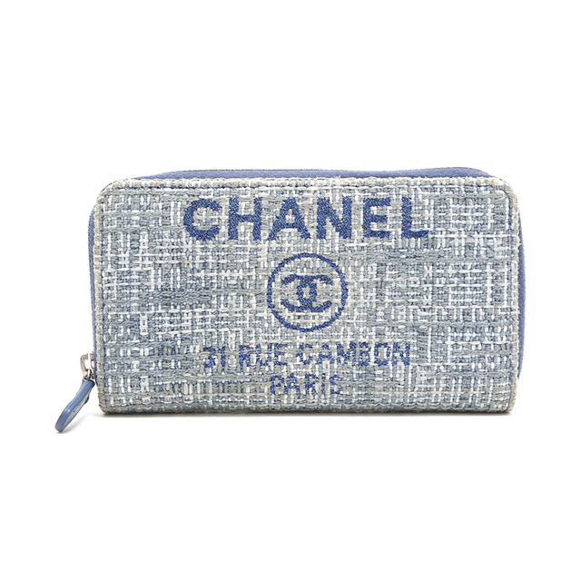 シャネル CHANEL ドーヴィル ツイード 折り財布