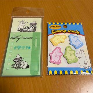 ムーミン(MOOMIN)の新品　ムーミン  スナフキン　ケース入り付箋　＆　ダイカット付箋　文房具　2種類(キャラクターグッズ)