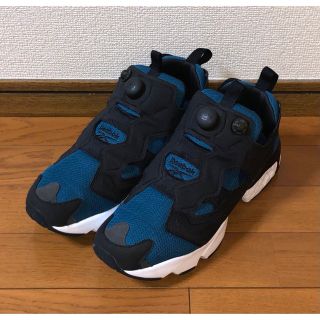 リーボック(Reebok)の良品 REEBOK PUMP FURY OG 27.5cm ブルー ブラック 黒(スニーカー)