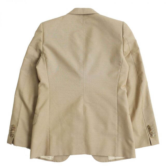 極美品●GUCCI グッチ 613967 モヘア混 ピークドラペル シングルジャケット/テーラードジャケット ベージュ 44 イタリア製 正規品 メンズ