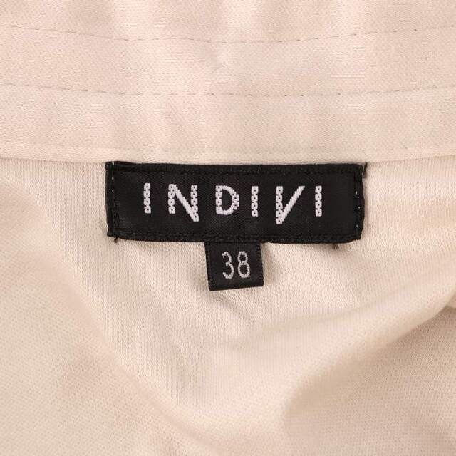 INDIVI(インディヴィ)のインディヴィ 半袖ワンピース シャツワンピース スキッパー 無地 ひざ下丈 日本製 レディース 38サイズ アイボリー INDIVI レディースのワンピース(その他)の商品写真