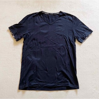 バーバリーブラックレーベル(BURBERRY BLACK LABEL)の♦︎美品♦︎ BURBERRY BLACKLABEL  半袖Tシャツ 黒(Tシャツ/カットソー(半袖/袖なし))