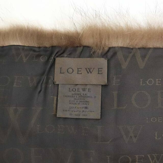 ロエベ LOEWE マフラー ティペット ファー/キュプラ ブラウン レディース 送料無料 r9506a 6