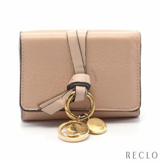 クロエ(Chloe)のALPHABET アルファベット 三つ折り財布 コンパクトウォレット レザー ピンクベージュ(財布)