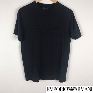 エンポリオアルマーニ(Emporio Armani)の美品 エンポリオアルマーニ 半袖Tシャツ ブラック サイズM(Tシャツ/カットソー(半袖/袖なし))