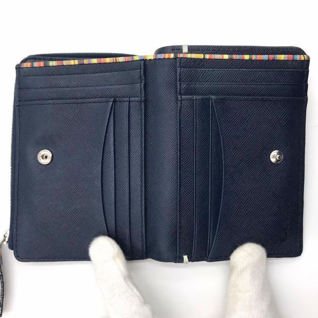 日本限定 美品!ポールスミス ジップストローグレイン 金ロゴ マルチ