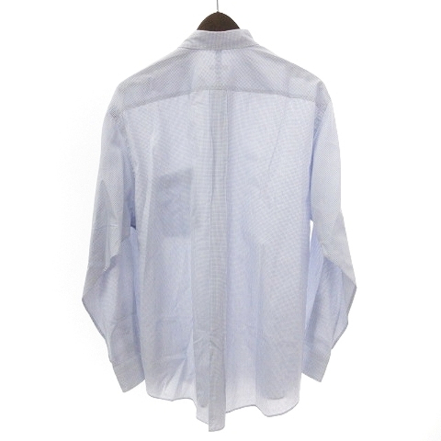 COMOLI(コモリ)のコモリ 美品 21SS ポプリンシャツ 長袖 チェック コットン 青 1 メンズのトップス(シャツ)の商品写真