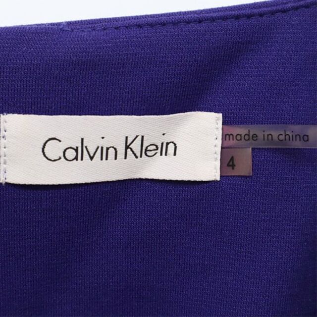 Calvin Klein(カルバンクライン)のカルバンクライン ノースリーブ ワンピース 4 パープル系 calvin Klein レディース 【中古】  【230526】 レディースのワンピース(ミニワンピース)の商品写真