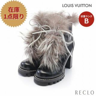 ルイヴィトン(LOUIS VUITTON)のスタートレイルライン  ショート ブーツ エナメルレザー ファー ブラック(ブーツ)