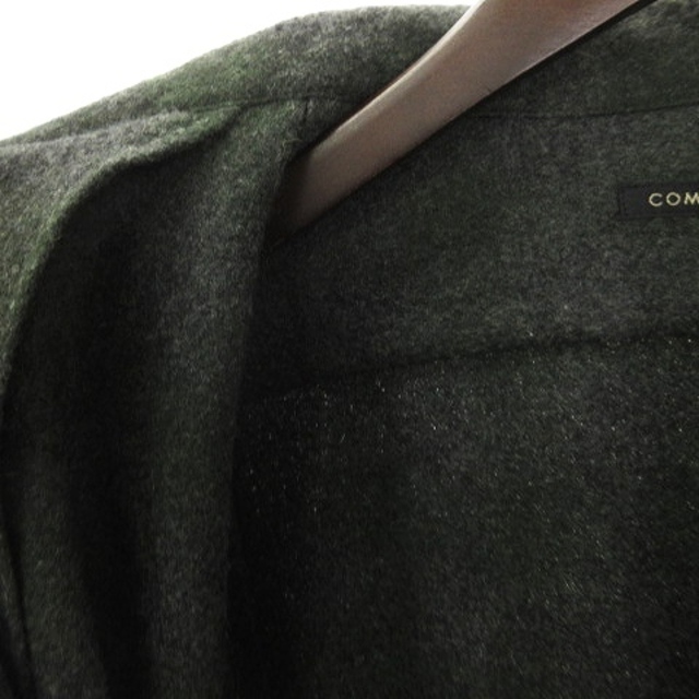 COMOLI(コモリ)のコモリ 美品 20AW ウールチェック オープンカラーシャツ 長袖 緑 1 メンズのトップス(シャツ)の商品写真