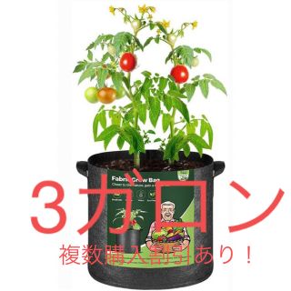 不織布プランター 栽培袋 植え袋 布鉢 不織布ポット フェルト 3ガロン(プランター)