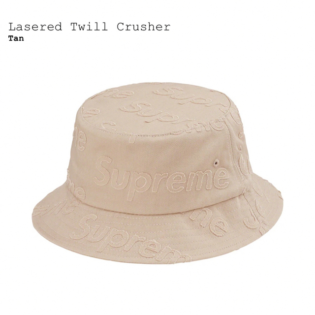 Supreme(シュプリーム)のSupreme Lasered Twill Crusher "Tan"   メンズの帽子(ハット)の商品写真