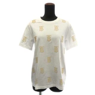 バーバリー(BURBERRY)のバーバリー トップス Tシャツ TBモノグラム コットン レディースサイズS 8052119 BURBERRY 半袖 白(Tシャツ(半袖/袖なし))