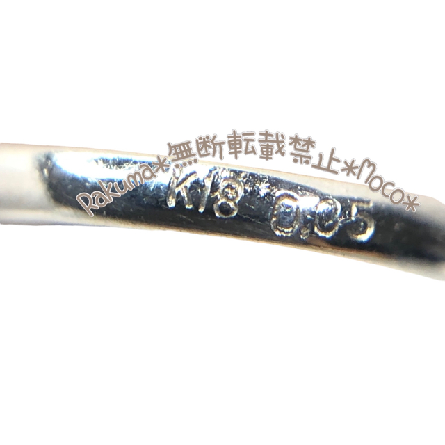 K18/0.05/750 ITALY ミニリングネックレス ダイヤ ダイヤモンドの通販