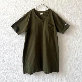 チャンピオン(Champion)の人気カラー　カーキ　チャンピオン　ＶネックポケットTシャツ(Tシャツ(半袖/袖なし))