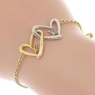 ルイ ヴィトン LOUIS VUITTON ブレスレット ブラスレ ハート フォーリンラブ メタル ゴールド×シルバー レディース M00466 送料無料 55098a