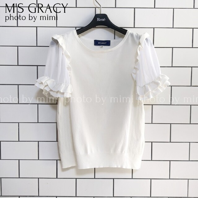 M'S GRACY - M'S GRACY*フリルスリーブサマーニットの通販 by mimi*shop｜エムズグレイシーならラクマ