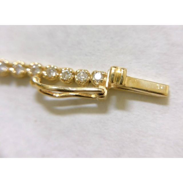 ☆仕上済☆ K18YG ダイアモンドレディースブレスレット 1ct レディースのアクセサリー(ブレスレット/バングル)の商品写真