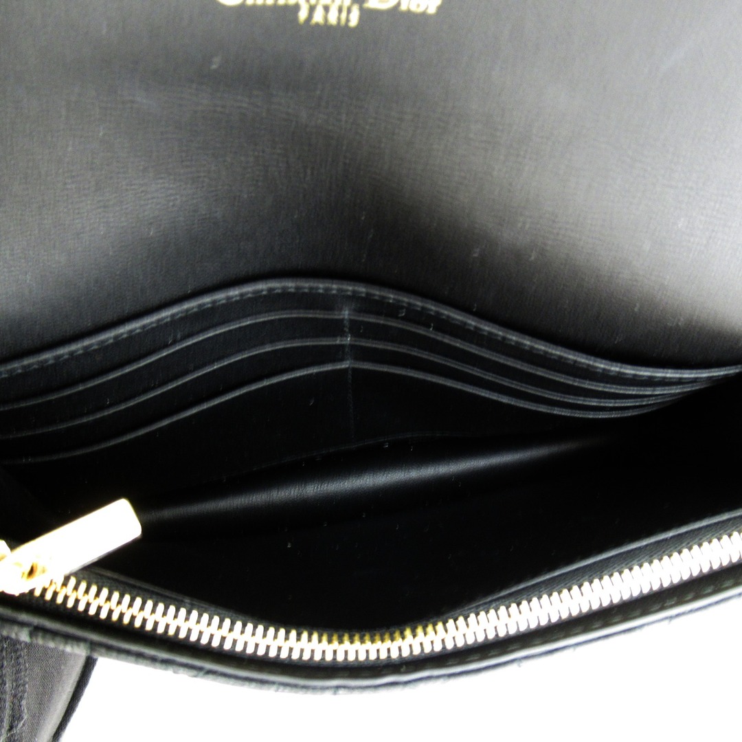 ディオール Dior JADIOR ロゴ/斜め掛け カバン チェーンウォレット ショルダーバッグ レザー ブラック