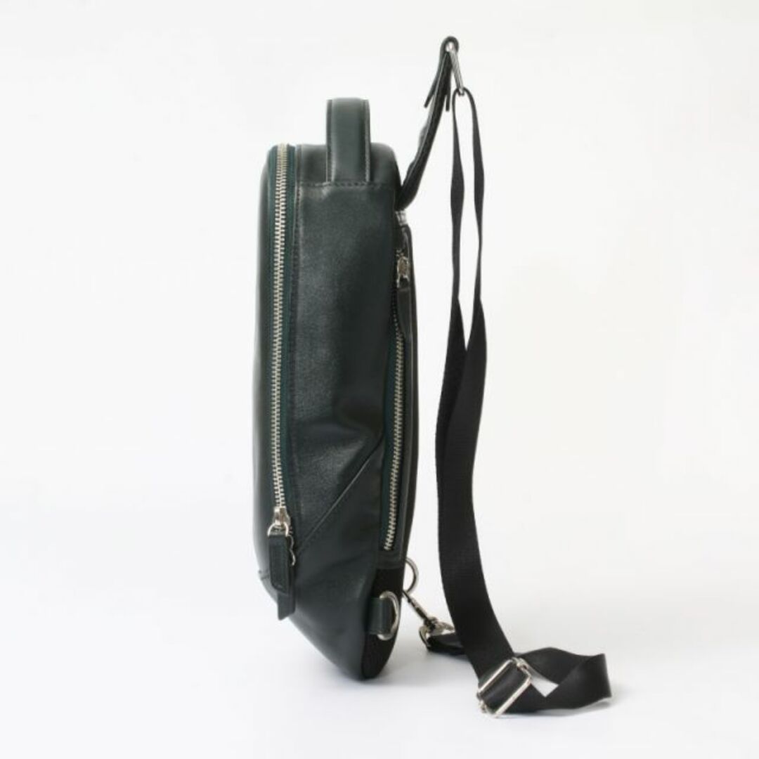 エイチ アンド ディー H&D 牛本革 ボディバッグ HDB-L7N ダークグリーン メンズのバッグ(ボディーバッグ)の商品写真