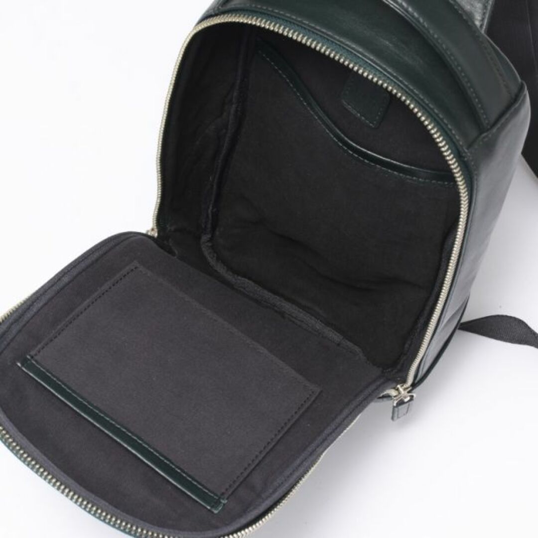 エイチ アンド ディー H&D 牛本革 ボディバッグ HDB-L7N ダークグリーン メンズのバッグ(ボディーバッグ)の商品写真