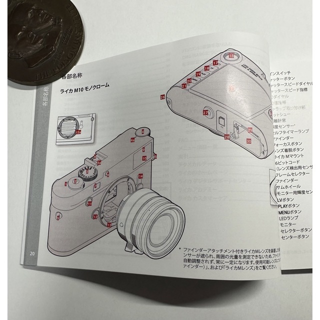 LEICA(ライカ)のライカ M10モノクローム 取扱説明書(日本語版) スマホ/家電/カメラのカメラ(その他)の商品写真
