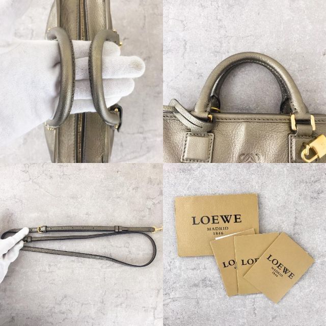 美品❤️正規品❤️ ロエベ　アマソナ23　ブロンズ　ハンドバッグ　LOEWE