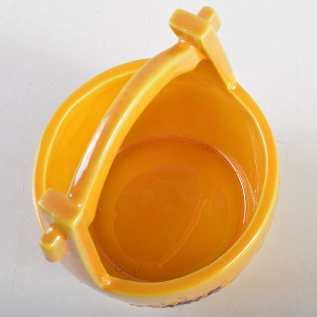 茶道具 京焼 手塚祥堂造 黄交趾 手桶茶入 共箱 M R5787 茶道具 京焼 手塚祥堂造 黄交趾 手桶茶入 共箱 M R5787