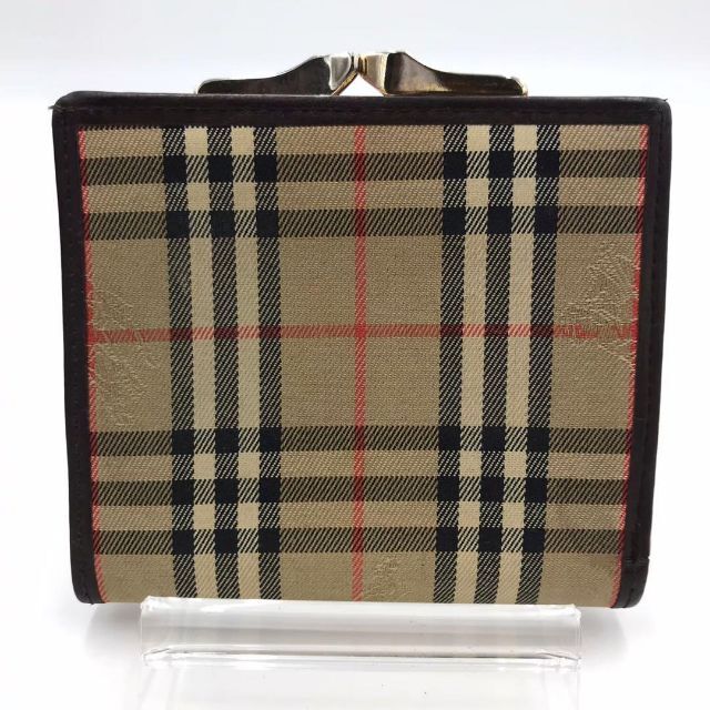 BURBERRY(バーバリー)の美品✨バーバリー 折り財布 がま口 ノバチェック キャンバス×レザー ベージュ その他のその他(その他)の商品写真