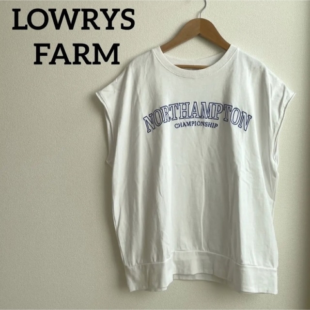 LOWRYS FARM(ローリーズファーム)のLOWRYS FARM オーバーサイズプリントTシャツ　オフホワイト メンズのトップス(Tシャツ/カットソー(半袖/袖なし))の商品写真