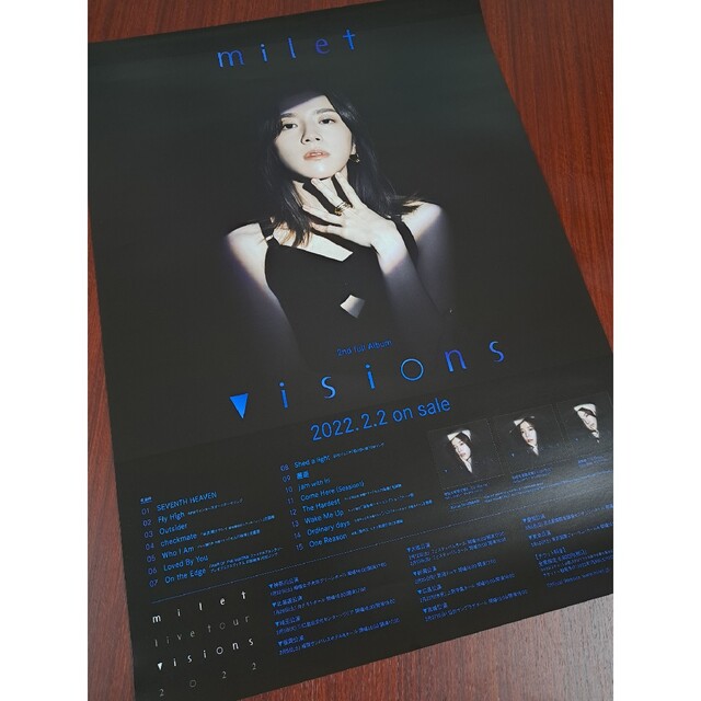 【即完/貴重/人気】milet「visions」★ポスター