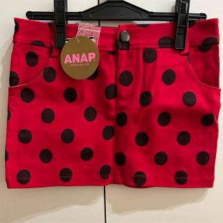 アナップ(ANAP)の匿名発送込　ANAP ミニ　スカート　水玉　レッド　ブラック　ボックススカート(ミニスカート)