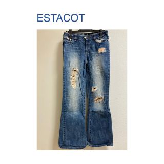 エスタコット(ESTACOT)のESTACOT エスタコット　クラッシュデニム　ダメージジーンズ　W61(デニム/ジーンズ)